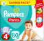 Pampers Pants With Olive Oil Size 4-80 Diapers