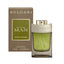 Refect Beauty Bvlgari Man Wood Essence Eau de Parfum bottle and box featuring green glass and metallic accents