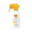 Refect Beauty Carroten Kids SPF 30 face and body milk sunscreen spray in a white bottle with a yellow trigger nozzle