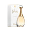 Refect Beauty Dior J'adore Eau de Parfum in its iconic gold-accented glass bottle next to the white textured box.