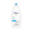 Refect Beauty Dove Gentle Exfoliating Body Wash in a white bottle with blue accents and a visible scrub texture