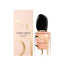Refect Beauty Giorgio Armani Si Intense Eau de Parfum bottle and light pink box with gold lettering on white background