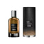 Refect Beauty Hugo Boss The Collection Noble Wood Eau de Parfum bottle and cylindrical box on a white background.
