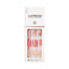Refect Beauty KISS imPRESS Fine Lines press-on nails in pink with gold accents and glitter in a 30-piece set.
