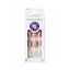 Refect Beauty Kiss imPRESS One More Chance press-on nails in a medium almond shape with nude and glitter finishes.