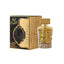Refect Beauty Lattafa Sheikh Al Shuyukh Luxe Edition perfume bottle and gold textured box with elegant calligraphy.