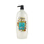 Refect Beauty Oriense Professional coconut milk bath gel in a large white pump bottle with tropical coconut graphics.