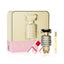 Refect Beauty Paco Rabanne Fame gift set featuring a gold robot-shaped perfume bottle and a travel-size spray.