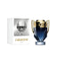 Refect Beauty Paco Rabanne Invictus Parfum bottle with its iconic trophy design next to the white and silver box.