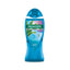 Refect Beauty Palmolive Feel the Massage exfoliating shower gel in a blue bottle with aloe vera and floral imagery.