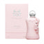 Refect Beauty Parfums de Marly Delina Eau de Parfum bottle and box in soft pink with decorative tassel and silver cap
