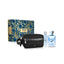 Refect Beauty Versace Pour Homme gift set featuring a fragrance bottle, travel spray, and black trousse in a box.