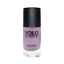 Refect Beauty Yolo shimmer nail polish in a soft lavender purple shade with a black cap in a glass bottle