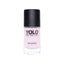 Refect Beauty YOLO nail polish in a soft pastel pink shade with a high-gloss finish in a clear glass bottle.