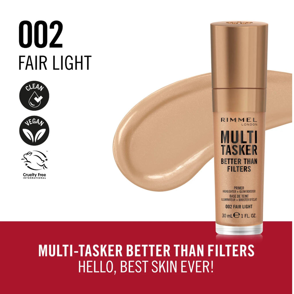 Rimmel Multi Tasker Better Than Filters - Rimmel Glow Booster, Highlighter & Anti Aging Primer