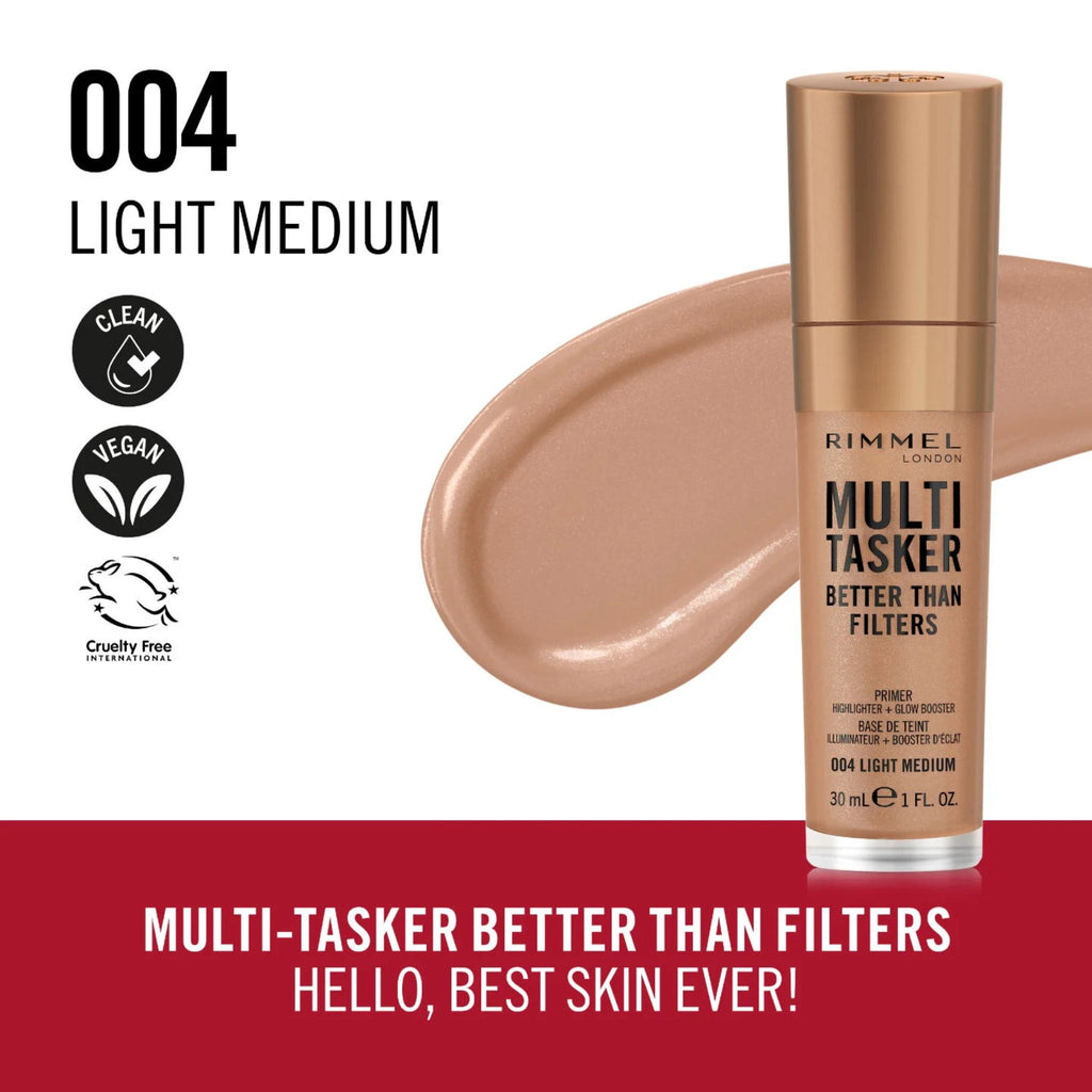 Rimmel Multi Tasker Better Than Filters - Rimmel Glow Booster, Highlighter & Anti Aging Primer