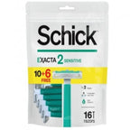 Schick Intuition Exact 2 Sensitive 10+6 Razors For Men
