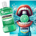 Listerine Fresh Burst Mouthwash - Oral Care Mouthwash