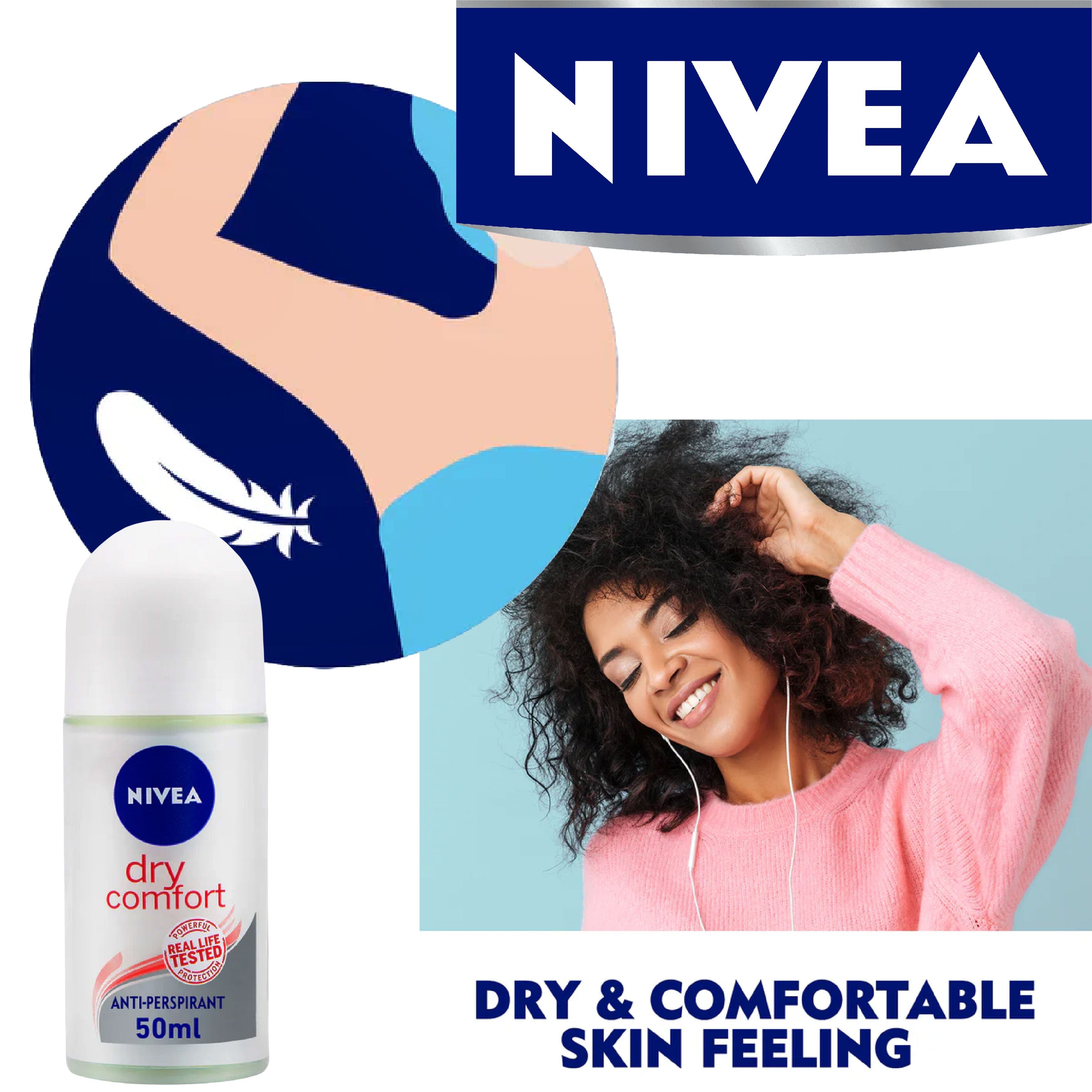 Nivea Dry Comfort Antiperspirant Women Roll-On - Deodorant