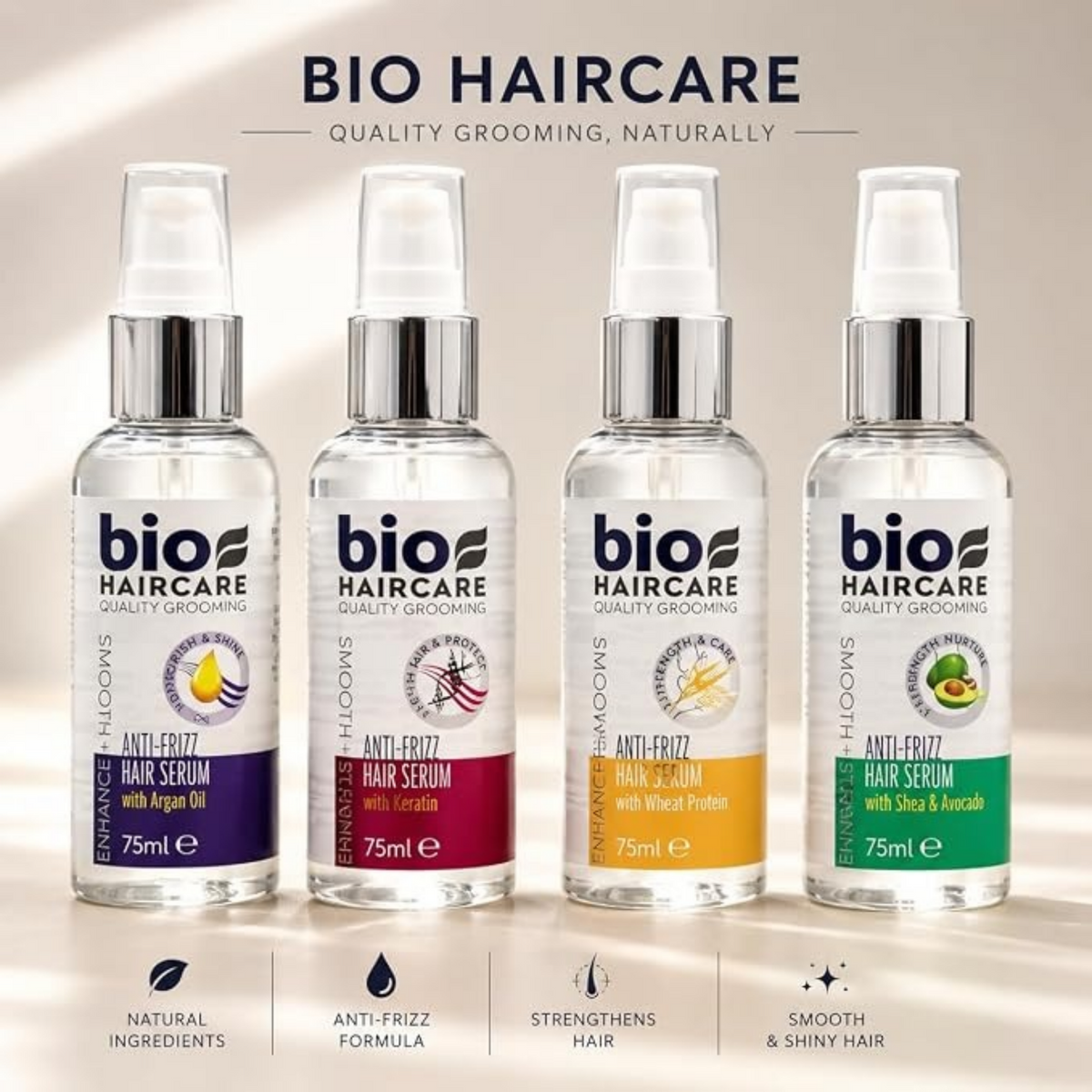 BIO Hair Care Anti-Frizz Hair Serum with Keratin - Hair Serums