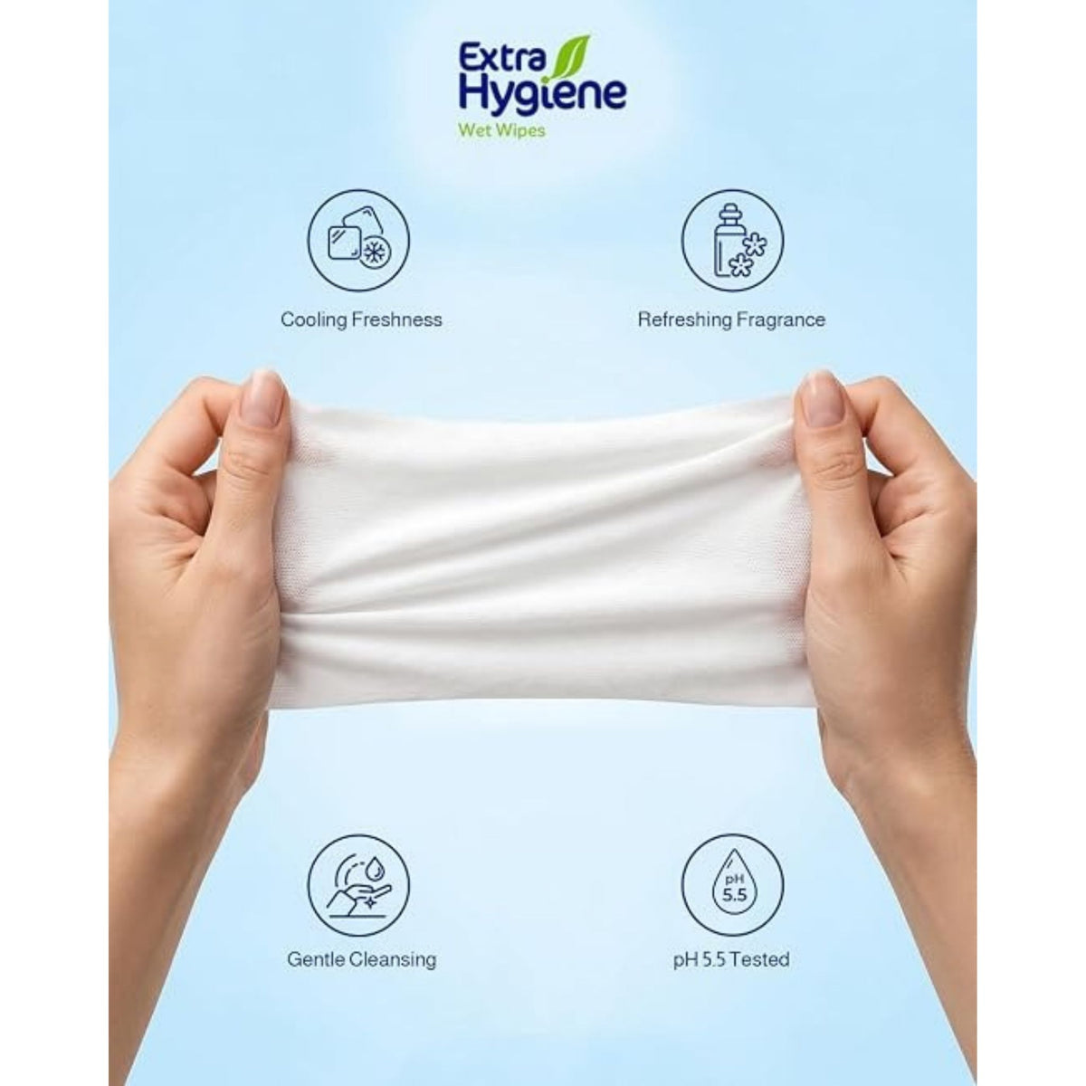 Extra Hygiene Wet Wipes Cool Water Scent - Face Wipes