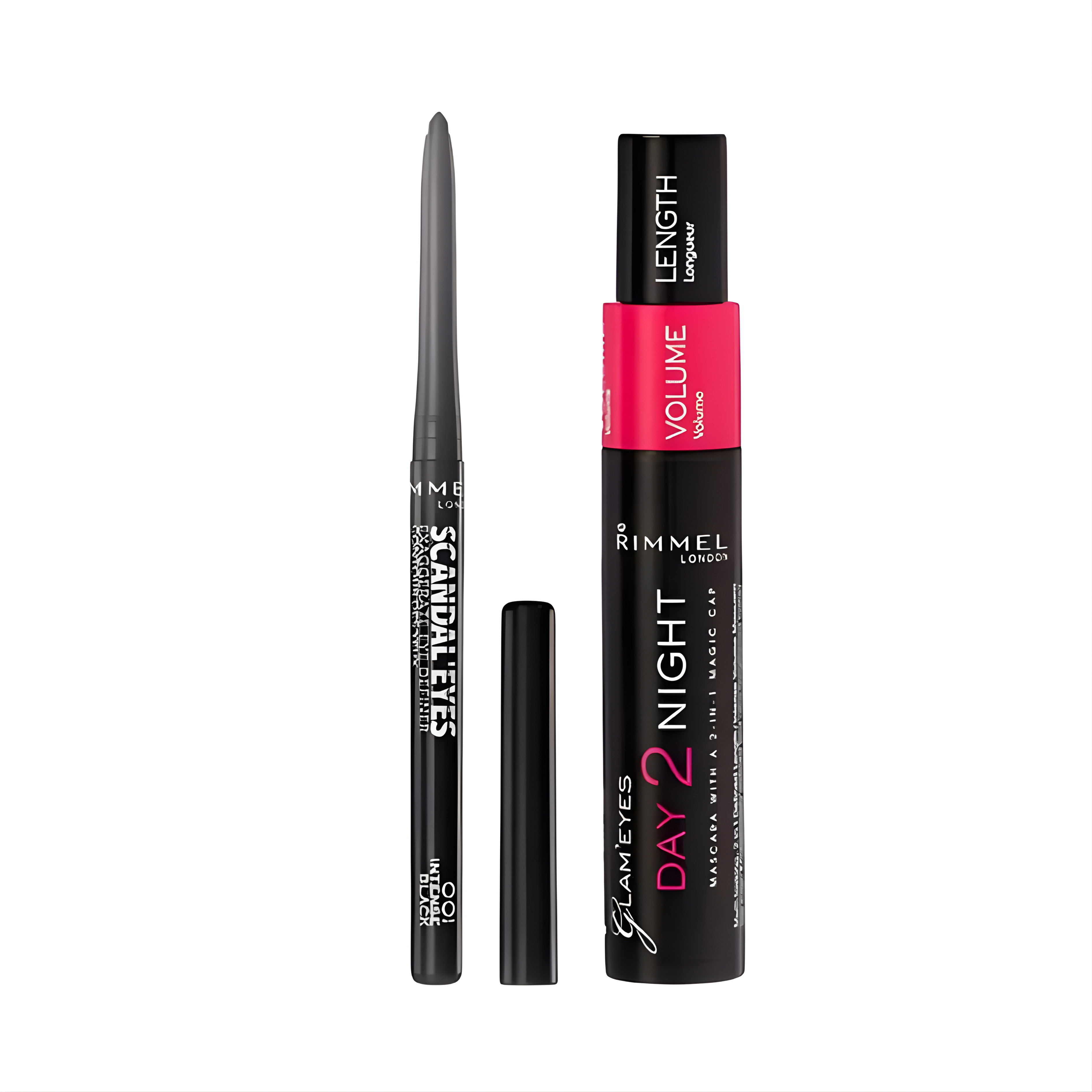 Rimmel Day 2 Night Mascara + Scandaleyes Auto Eye Definer Intense Black Set Main image