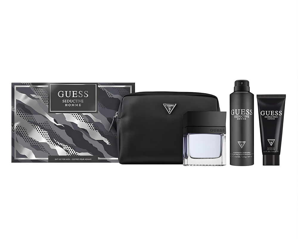 Guess Seductive Homme - Eau de Toilette 100ml + Deodorizing Body Spray 226ml + Shower Gel 100ml & Pouch