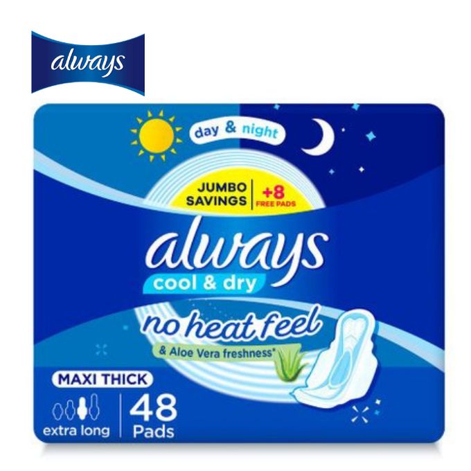 Always Maxi Thick Extra Long 3 In 1 Pads 48 Pads Main image