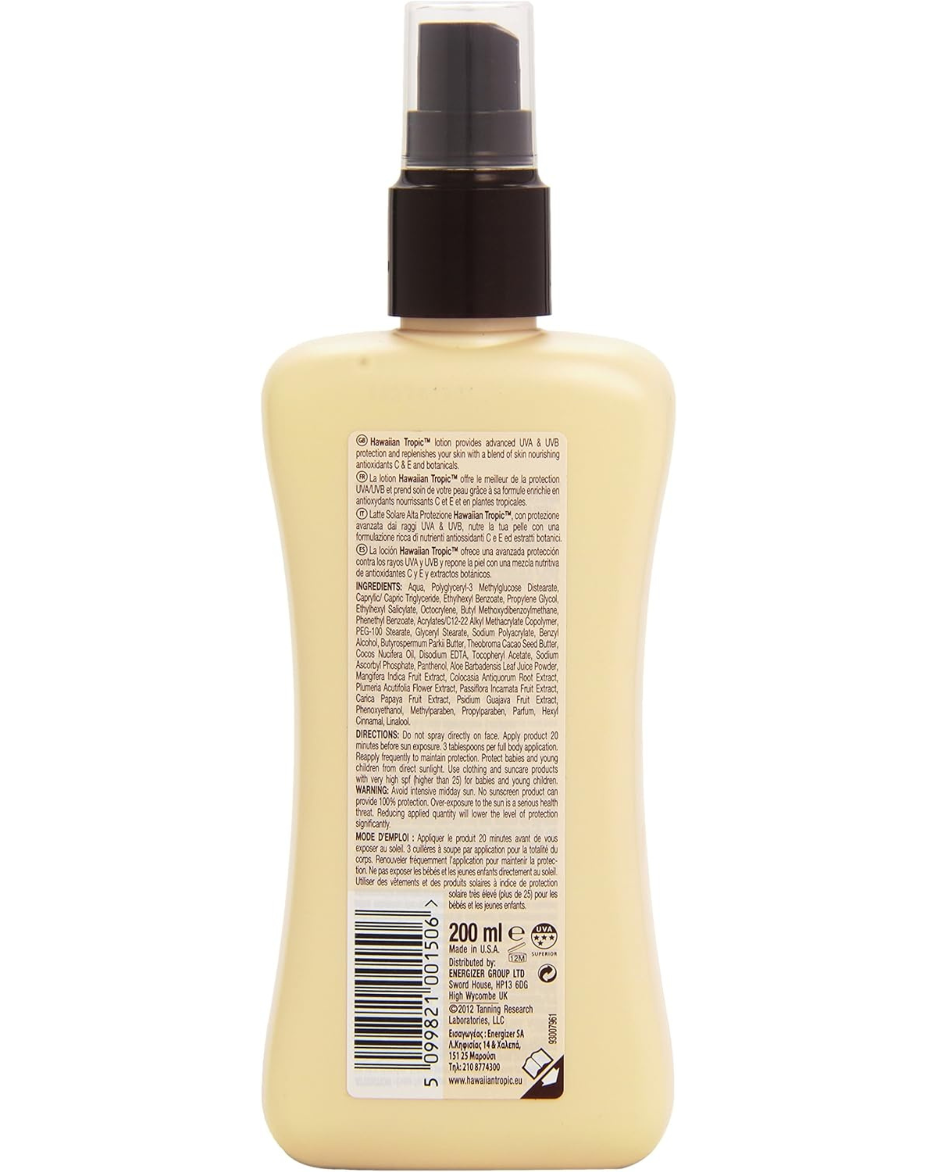 Hawaiian Tropic Lotion Spray Spf 8