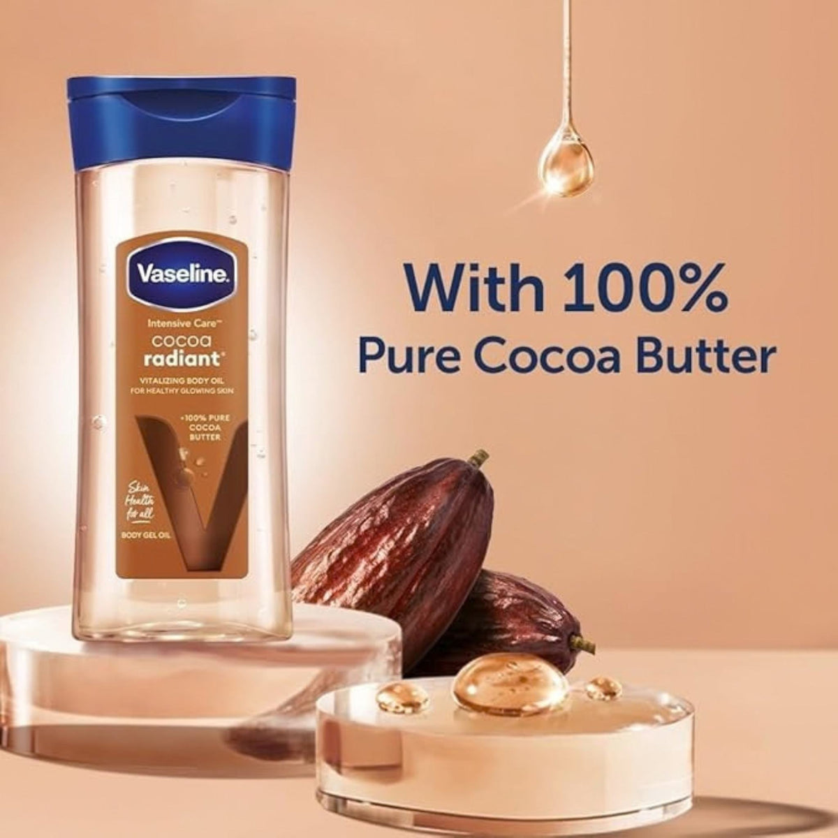 Vaseline Intensive Care Cocoa Radiant Body Gel Oil - Body Gel Oil