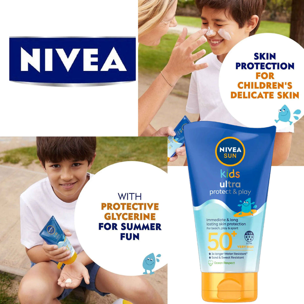 Nivea Sun Kids Ultra Protect &amp; Play SPF 50+ Lotion - Kids Sunscreen Lotion
