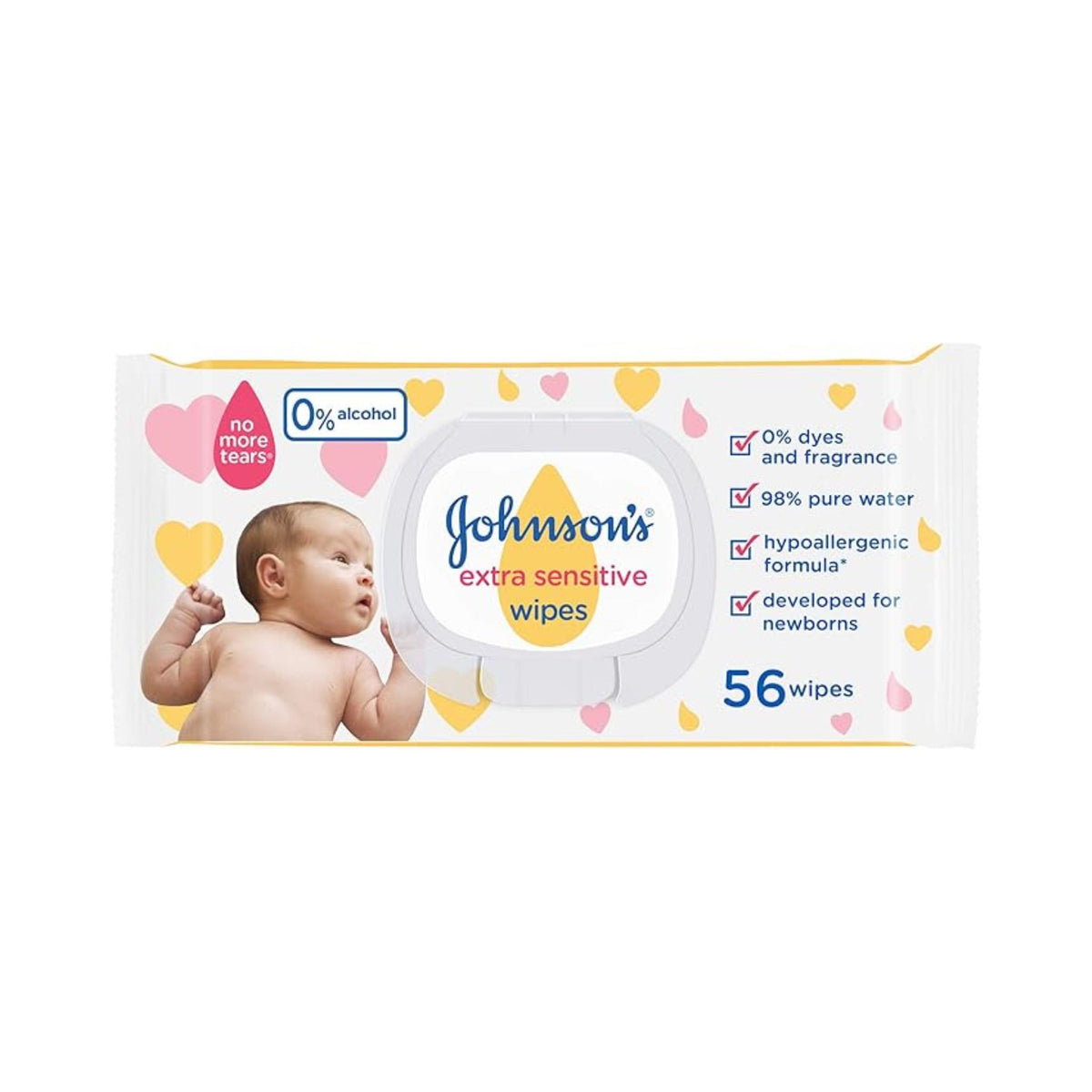 Johnsons Extra Sensitive Baby Wipes 56 Wipes