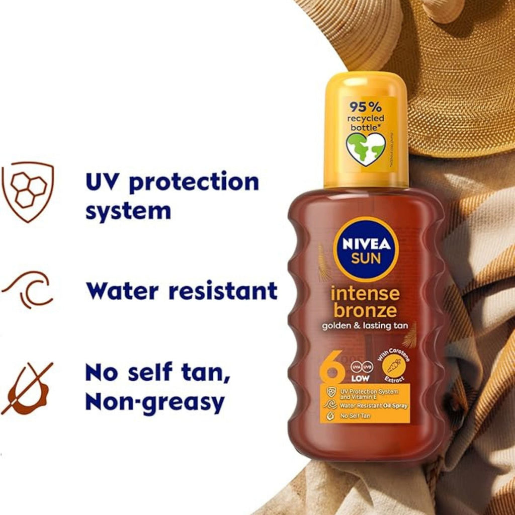 Nivea Sun Carotene SPF 6 Oil Spray - Tanning Oil Spray