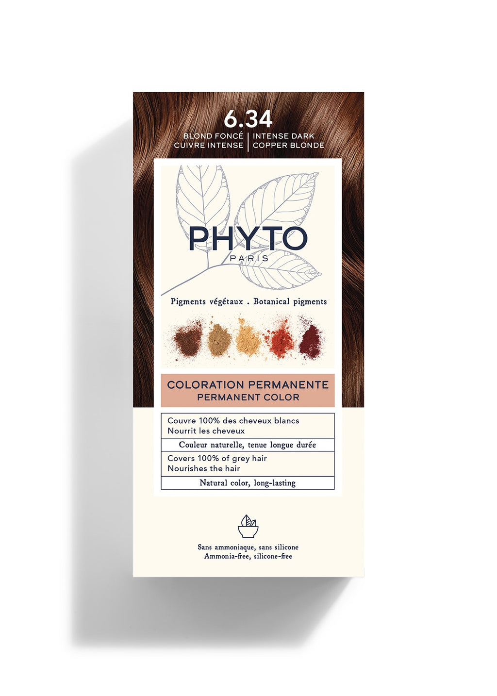 Phyto Hair Color New Kit - 6.34 Dark Copper Blonde