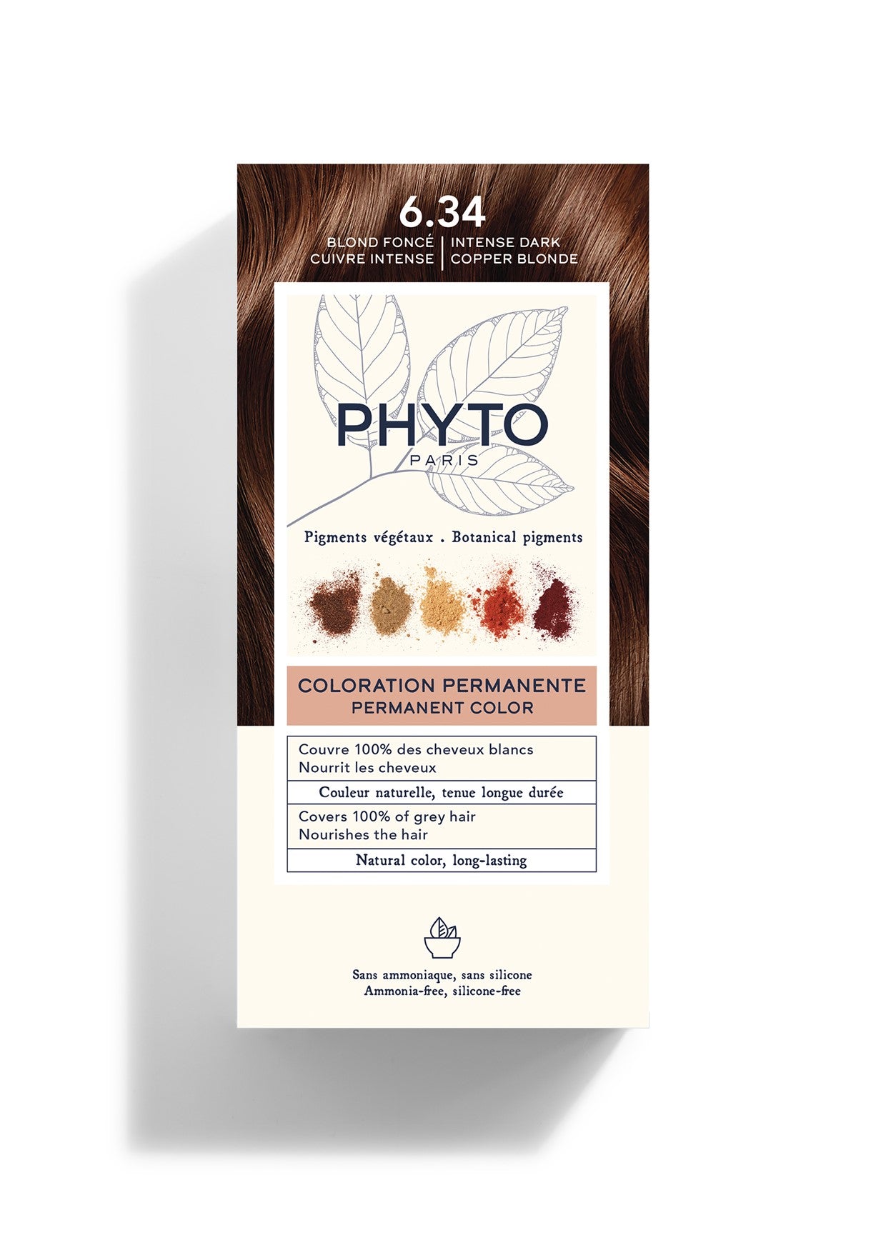 Phyto Hair Color New Kit - 6.34 Dark Copper Blonde