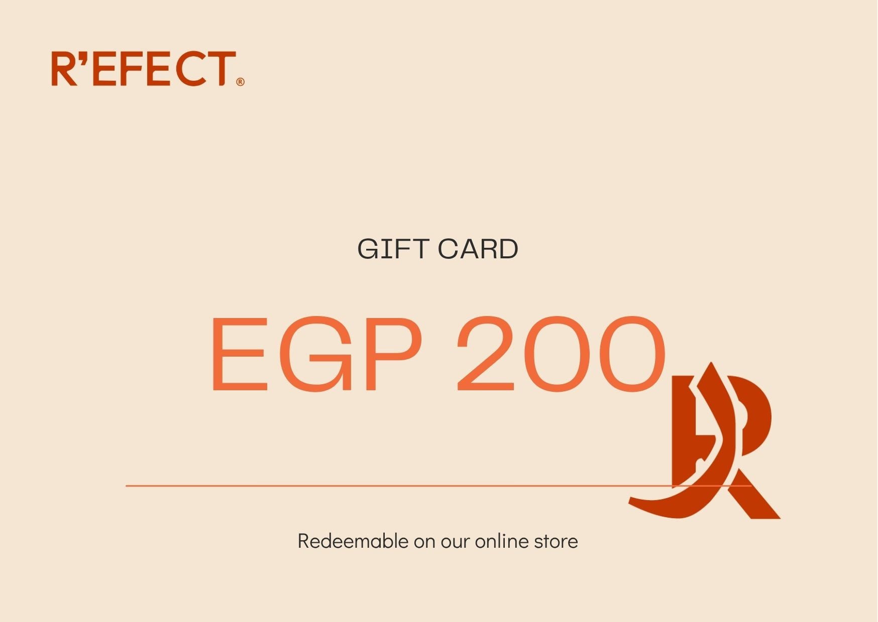 Refeact Beauty Gift Card