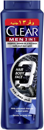 Clear Men 3 In 1 For Hair Body & Face