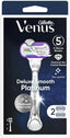 Gillette Venus Deluxe 5 Smooth Platinum 3 Blade 2 Refills For Women