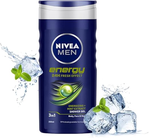 Nivea 3 In 1 Energy 24H Fresh Shower Gel For Men