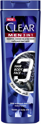Clear 3 In 1 For Hair Body & Face For Men