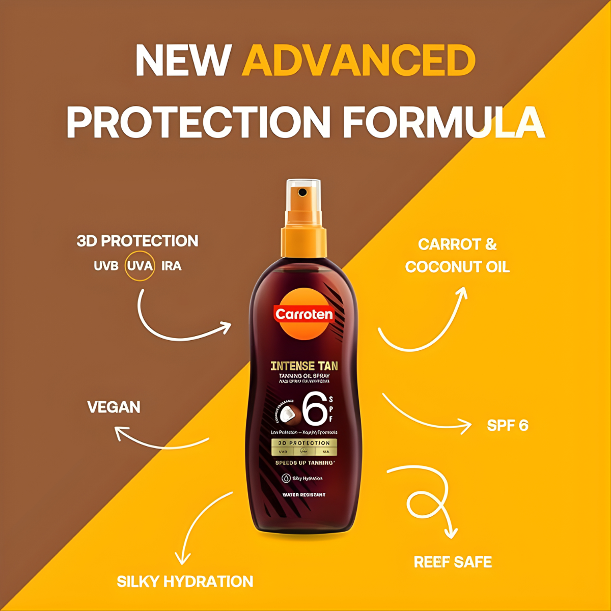 Carroten Intensive Tanning Coconut Spray Oil Spf 6