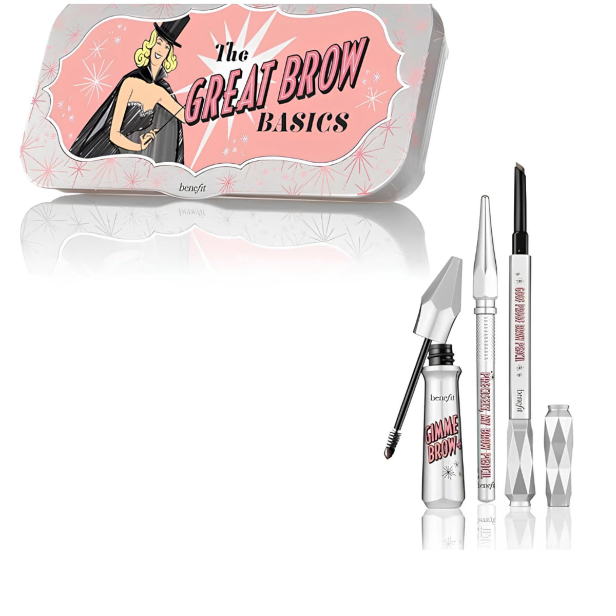 Benefit Great Brow Basics Kit - Eyebrow Pencil & Gel Set (Dark 4)