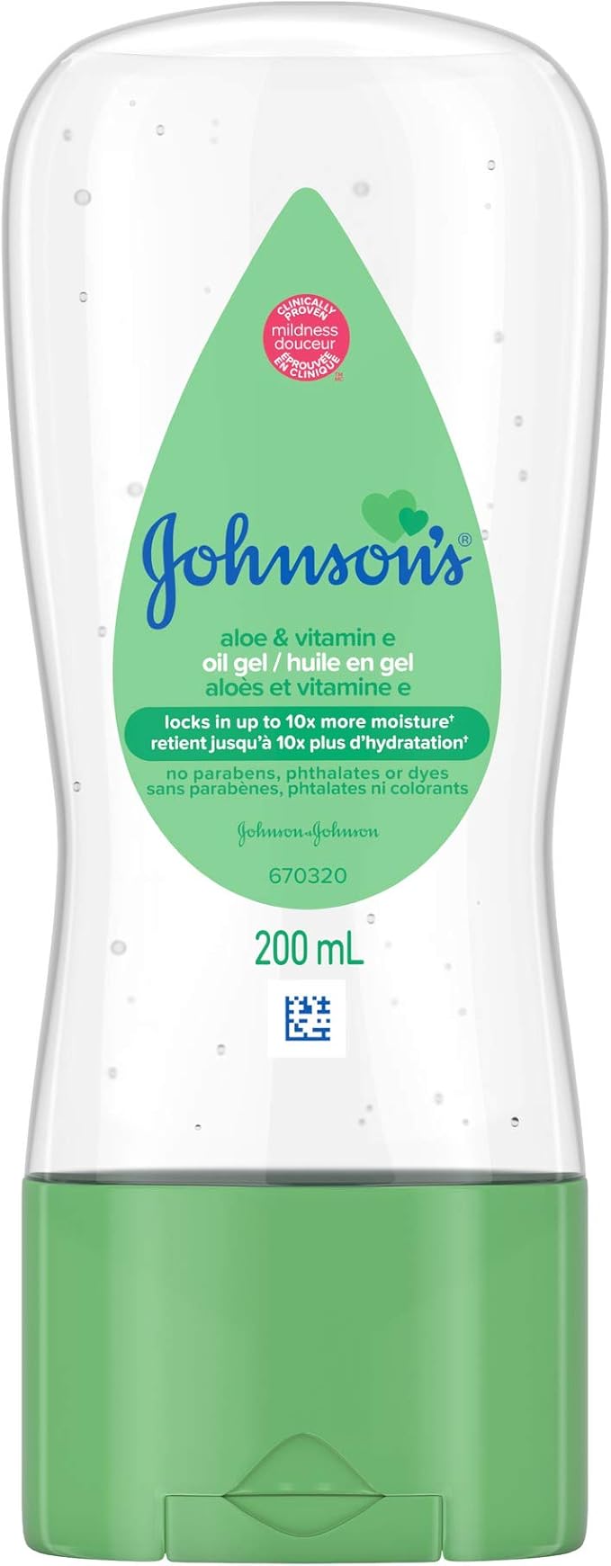Johnsons Aloe Vera & Vitamin E Baby Oil Gel