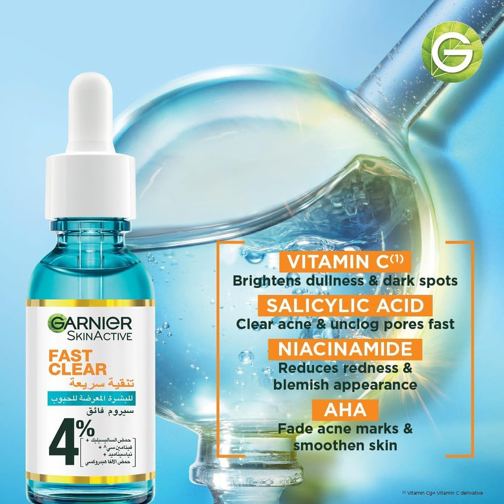 Garnier SkinActive Fast Clear Acne Prone Skin Booster Serum - Serum