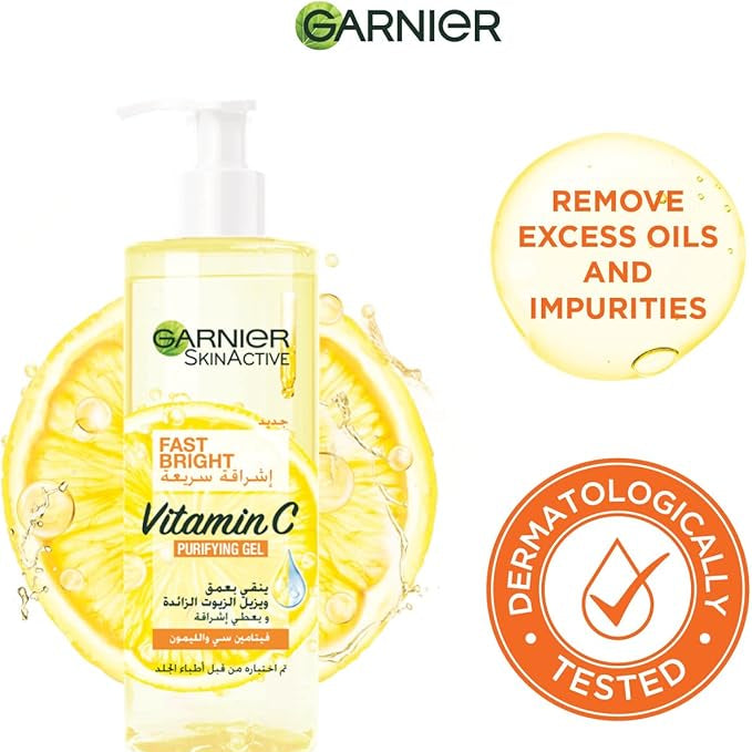 Garnier Fast Bright Vitamin C Purifying Gel Wash