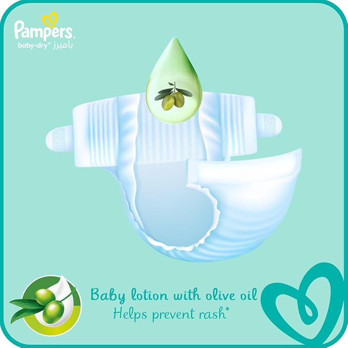 Pampers Baby Dry With Olive Oil Size 3-58 Diapers Secondary image