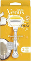 Gillette Venus Comfort Glide Coconut 5 Bladed 2 Refill For Women