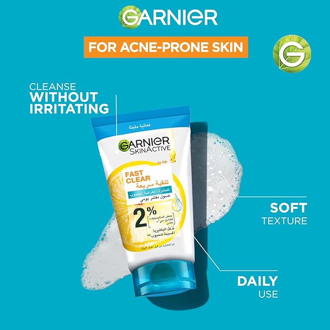 Garnier Skinactive Fast Clear 3 In 1 Exfoliating Wash Anti Acne