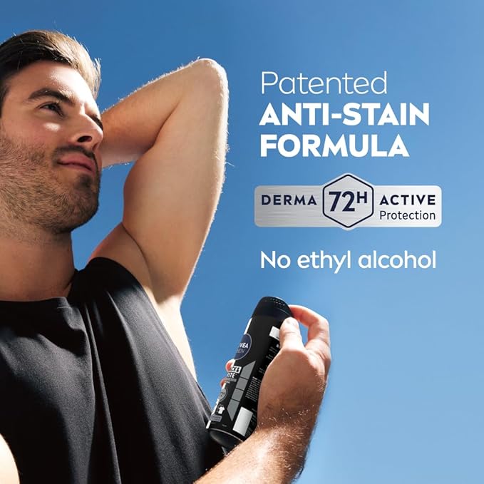 Black and White Invisible - Antiperspirant Spray For Men