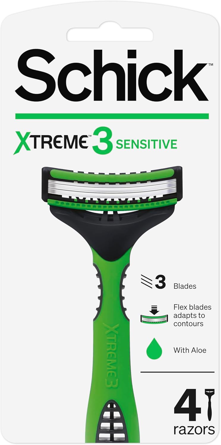 Schick Blades Xtrem 3 Sensitive 4 Razors  For Men